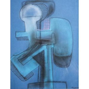 Abstract Painting, Ladislas Kijno, New School Of Paris