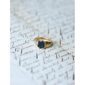 Antique Victorian Signet Ring, Intaglio Bloodstone On Yellow Gold