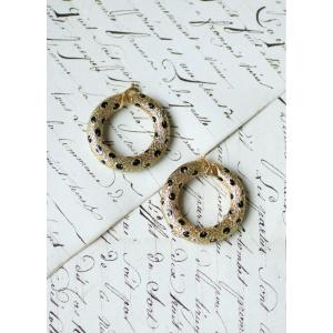 Fred Pattes De Panthère Hoop Earrings In Yellow Gold And Black Enamel