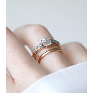 Edwardian Engagement Ring, 1.10 Carats Old Mine Cut Diamond, On Rose Gold And Platinum