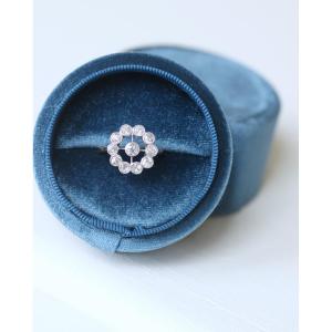 Edwardian Gold And Platinum Halo Ring With Diamonds