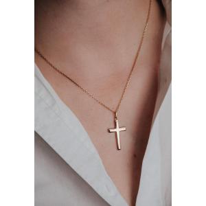 Rectangular Cross In Yellow Gold 750/000