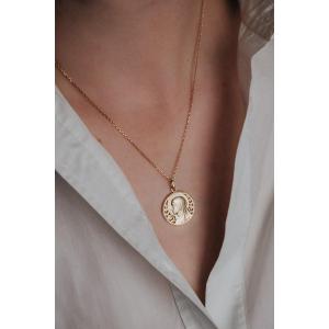Openwork Virgin Mary Medal In Yellow Gold 750/000