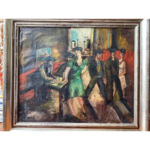 Frans Masereel Painting Sailors In Cabaret Belgian Painting Belgium