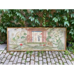 Chinese Silk Painting Chinese Temple China China Asia