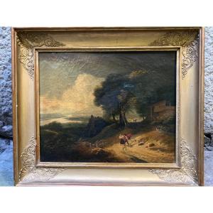 Painting 19th Century Animated Landscape 