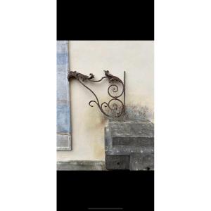 18th-century Wrought Iron Shop Gallows 