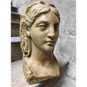 Paul Gaston Déprez Wax Bust Sculpture 