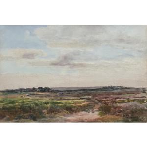 Watercolor Painting, Uk Landscape, Signed J Ulric Walmsley 1860-1954