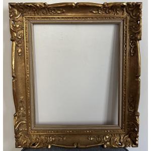 Gilded Wooden Frame In The Louis XV Style For Standard Format 8 F 46 Cm X 38 Cm