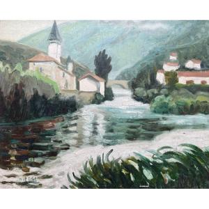Roland Bierge (1922 – 1991) “st-etienne-de-baïgorry” - Basque Country (1945) Hsp 38 X 46 Cm