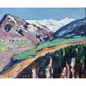 Paul Ramond (1860– 1945) “view Of Pic Carlit - Pyrénées-orientales” Oil On Canvas 46x54.5 Cm
