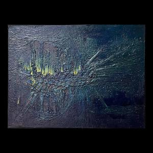 Mackowiak Erwin, Belgian Abstract Painting, Oil On Panel Painter, Ca 1960