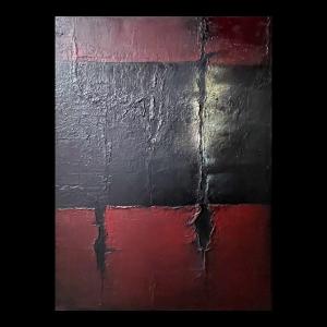 Mackowiak Erwin "tiss" Belgian Abstract Painting, Painter Oil On Canvas, 1962