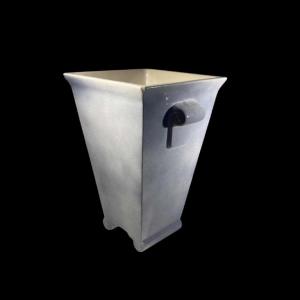 Jean Luce For Villeroy & Boch Luxembourg, Art Deco Ceramic Vase With Handles, Ca 1930