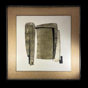Georges (géo) De Vlamynck, Abstract Painting, Oil On Panel, Ca 1960