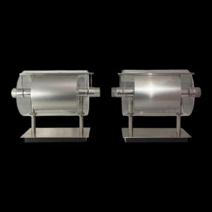 Pierre Lallemand / Moonlight "cyclops" Pair Of Modernist Wall Lights, 1992