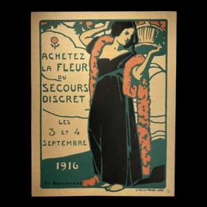 émile Berchmans For La Meuse, Art Nouveau Lithograph Poster, 1916
