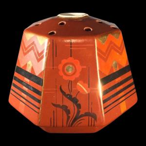 Saint Ghislain (faiencerie De), Art Deco Ceramic Flower Vase, 1935