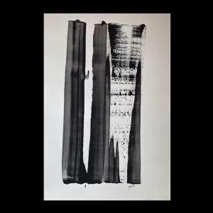 André Engels, Abstract Painting, Mixed Media On Paper, 1964