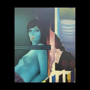 Erwin Mackowiak "deborah 75" Hyperrealistic Pop Art Painting, Oil On Canvas, 1975