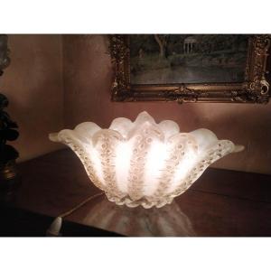 Barovier And Toso Murano Glass Shell Lamp