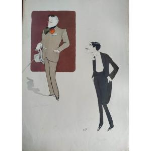 Sem : Estampe Cappiello Et Jean Lorrain