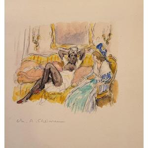 Charles-auguste Edelmann (1879-1950) The Conversation