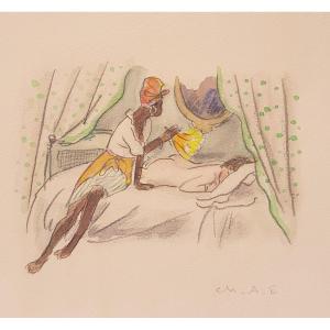 Charles-auguste Edelmann (1879-1950) The Siesta