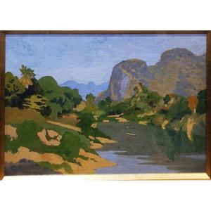 François De Marliave (1874-1953) River In Asia