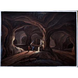 Italian School 19th Discovery Of The Statue Of Hercules In The Cave