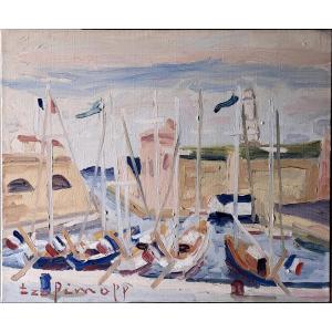 Pierre Trofimoff (1925-1996) The Port Of Marseille