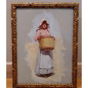 Joseph Milon (1868-1947) The Laundress