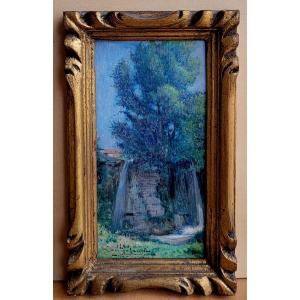   Louis Gautier (1855-1947) Aix-en-provence, Waterfall At Les Pinchinats  