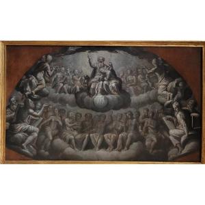 Italian School, 17th Century: The Heavenly Court And God The Father