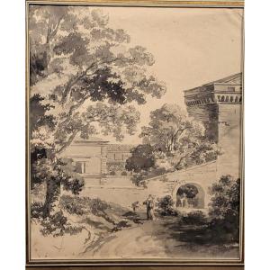 Fleury Epinat (1764-1830) View In Italy