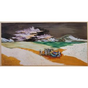 Jean Lurçat (1892-1966) The Boat On The Beach