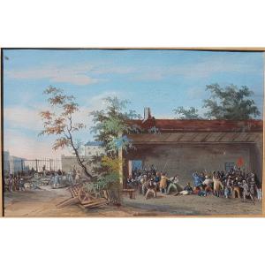 Eugène Bazin (1799-1866) The Death Of General Bréa And Captain Mangin