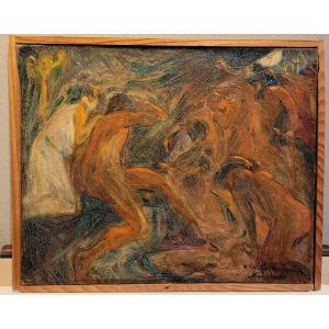 French School, 1900, Mythological Scene, Bonnat Workshop