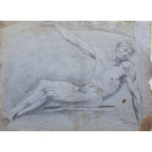 18th Century Drawing: Study Of A Man