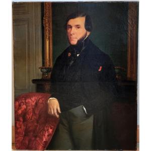 French School 1840 Portrait Of A Man