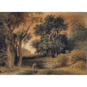 Pierre-antoine Mongin (1761-1827) Walk In A Park