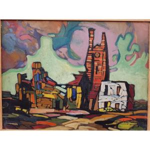 Raoul Van Maldère (1875-1947) Fauve Landscape