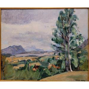 Charles Vivès-apy (1874-1937) Landscape In Provence