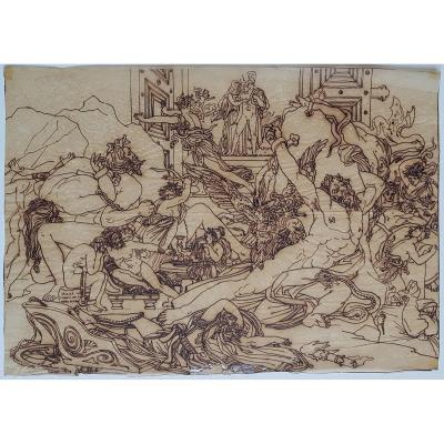 Workshop Of Anne Louis Girodet Drawing For The Eneïde