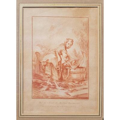 Gilles Demarteau After Boucher XVIIIth The Young Washerwoman