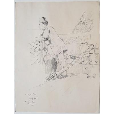 Felix Regamey (1844-1907) Young Boy On The Amazon Bridge