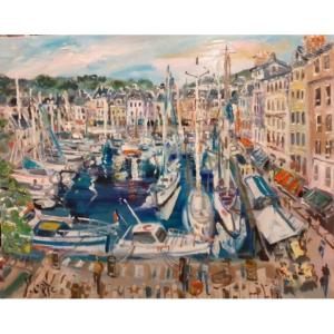 Painting By Yvon Grac, The Port Of Honfleur.