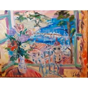 Painting By Yvon Grac, The Port Of Sorrento.