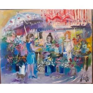 Painting By Yvon Grac, "flowers Among Flowers".